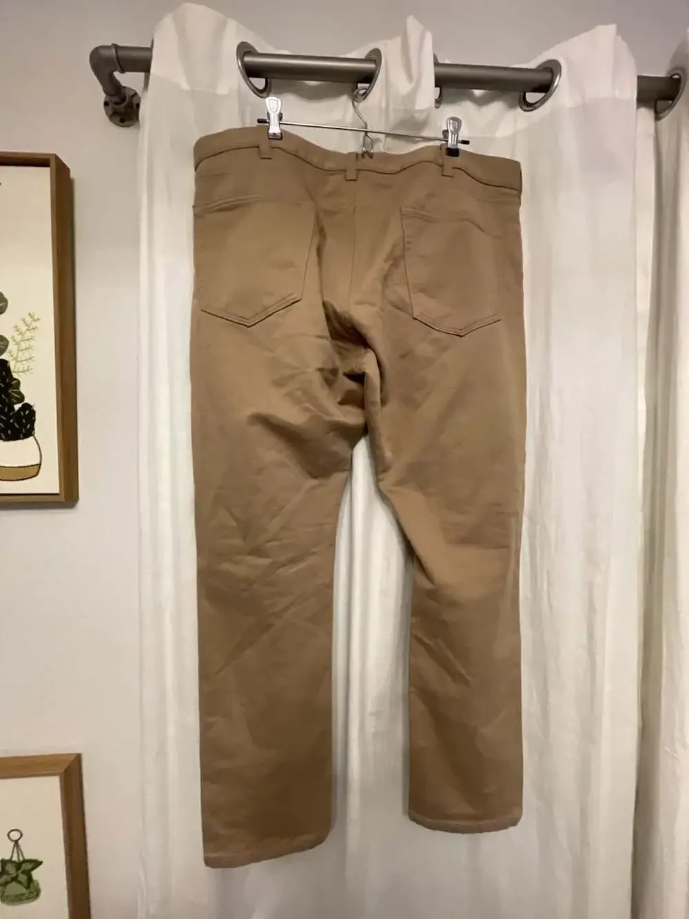 Banana Republic Traveler Skinny Fit 5-Pocket Khaki Pants 38x30 Preppy Classic